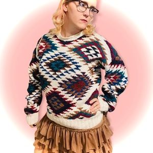 Vintage 90s grandma grandpa sweater size large